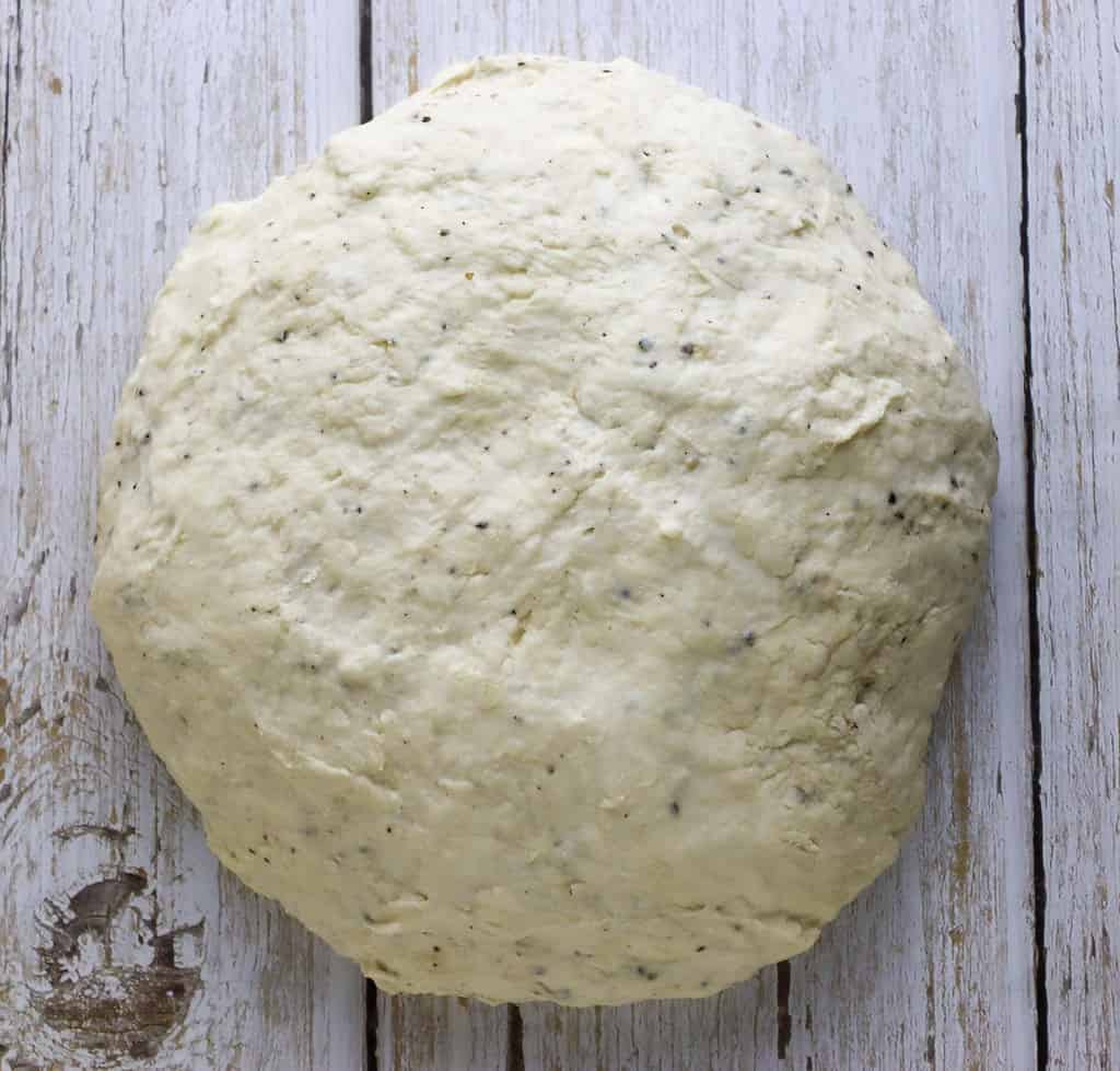 black pepper focaccia dough